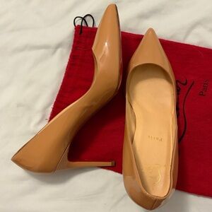 Christian Louboutin Nude Patent Leather Heels 85mm